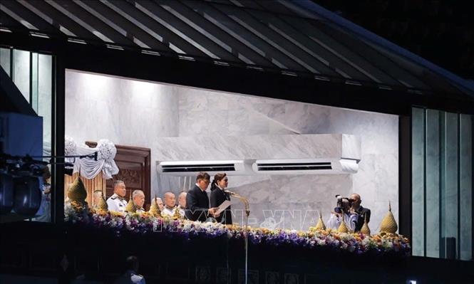Nhà vua Thái Lan Maha Vajiralongkorn Phra Vajiraklaochaoyuhua phát biểu tại lễ khai mạc SEA Games 33. Ảnh: Minh Quyết - PV TTXVN từ Thái Lan