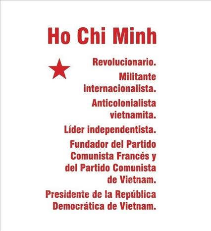 Trang bìa cuối Tuyển tập Hồ Chí Minh do Đảng Cộng sản Uruguay (PCU) ra mắt ngày 9/12 tại Montevideo. Ảnh: Diệu Hương - Phóng viên TTXVN tại Nam Mỹ