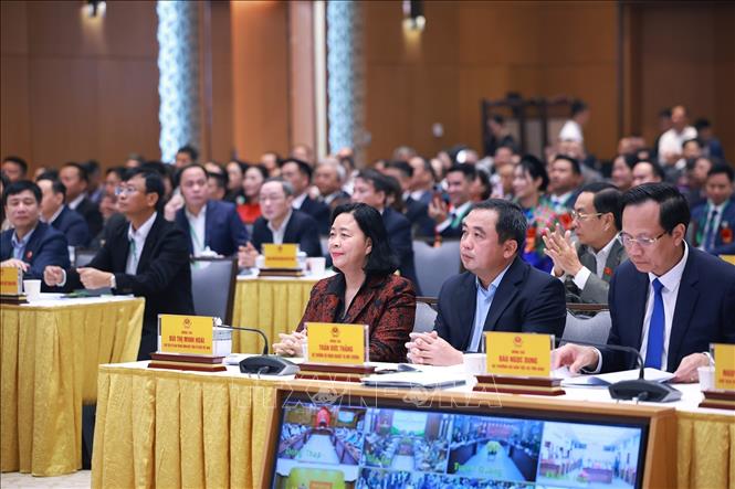 Các đại biểu dự Hội nghị Thủ tướng Chính phủ đối thoại với nông dân năm 2025. Ảnh: Dương Giang-TTXVN 
