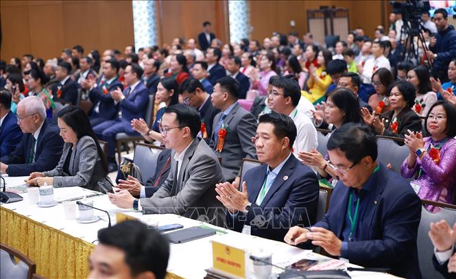 Các đại biểu dự Hội nghị Thủ tướng Chính phủ đối thoại với nông dân năm 2025. Ảnh: Dương Giang-TTXVN 
