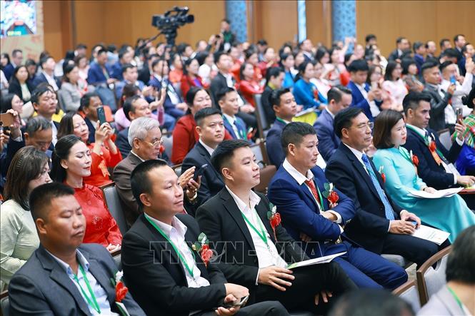 Các đại biểu tham dự Hội nghị Thủ tướng Chính phủ đối thoại với nông dân năm 2025. Ảnh: Dương Giang-TTXVN 
