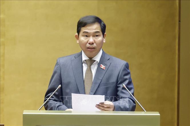 Tổng thư ký Quốc hội, Chủ nhiệm Văn phòng Quốc hội Lê Quang Mạnh phát biểu. Ảnh: Doãn Tấn - TTXVN