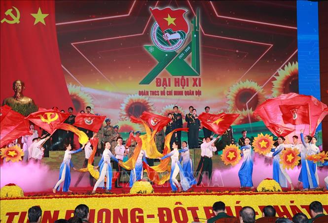 Chương trình nghệ thuật chào mừng Đại hội. Ảnh: Trọng Đức - TTXVN