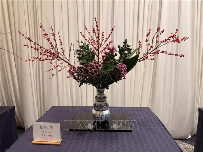 Một tác phẩm trưng bày tại Triển lãm. Ảnh: Phạm Tuân - PV TTXVN tại Nhật Bản