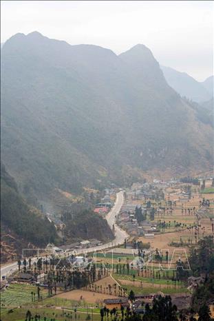 Vẻ đẹp của vùng Cao nguyên đá Đồng Văn. Ảnh: Khánh Hoà - TTXVN 