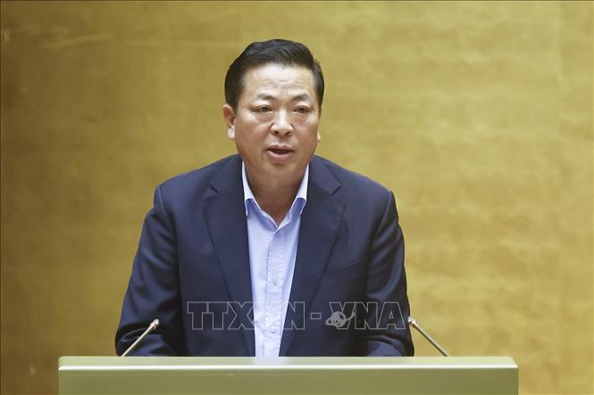 Bộ trưởng Bộ Xây dựng Trần Hồng Minh phát biểu. Ảnh: Doãn Tấn - TTXVN