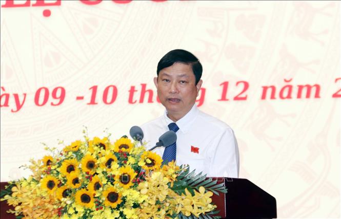 Ông Võ Văn Minh, Chủ tịch HĐND Thành phố Hồ Chí Minh, phát biểu bế mạc. Ảnh: Xuân Khu-TTXVN