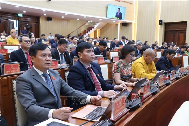 Các đại biểu tham dự kỳ họp. Ảnh: Phạm Cường-TTXVN