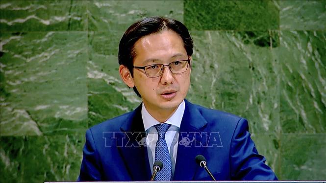 Ambassador Do Hung Viet, Permanent Representative of Vietnam to the UN, speaks at the annual plenary debate. VNA Photo: Thanh Tuấn