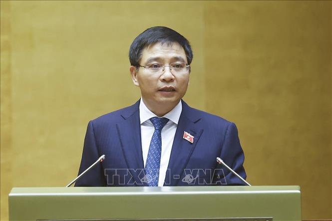 Bộ trưởng Bộ Tài chính Nguyễn Văn Thắng phát biểu. Ảnh: Doãn Tấn - TTXVN