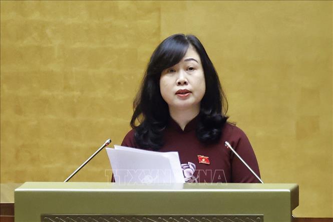 Bộ trưởng Bộ Y tế Đào Hồng Lan phát biểu. Ảnh: Doãn Tấn - TTXVN