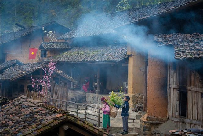 The ancestral beauty of rammed earth houses on Dong Van Karst Plateau. VNA Photo: Khánh Hoà 