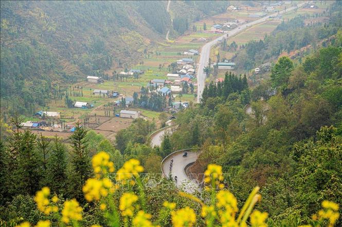 A bird's eye view of Dong Van Karst Plateau. VNA Photo: Khánh Hoà 
