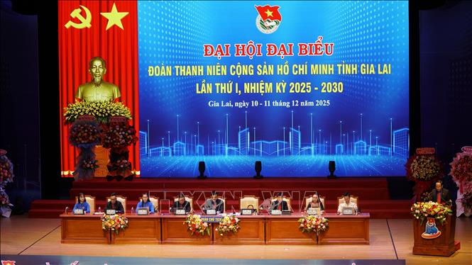 Đoàn chủ tịch điều hành Đại hội. Ảnh: Đình Quân-TTXVN