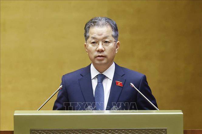 Chánh án Tòa án Nhân dân Tối cao Nguyễn Văn Quảng phát biểu. Ảnh: Doãn Tấn - TTXVN