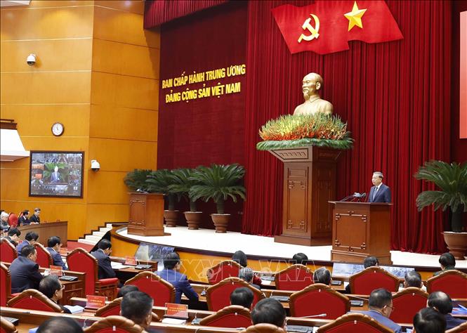 Tổng Bí thư Tô Lâm phát biểu chỉ đạo. Ảnh: Thống Nhất – TTXVN