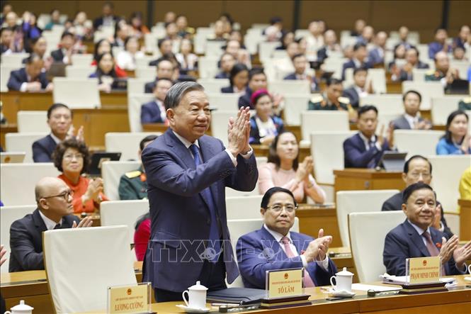 Tổng Bí thư Tô Lâm dự bế mạc kỳ họp. Ảnh: Doãn Tấn - TTXVN