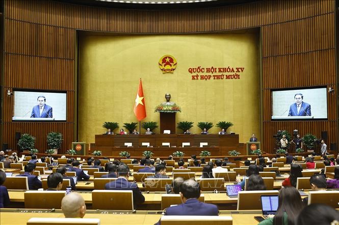 Chủ tịch Quốc hội Trần Thanh Mẫn phát biểu bế mạc Kỳ họp. Ảnh: Doãn Tấn - TTXVN