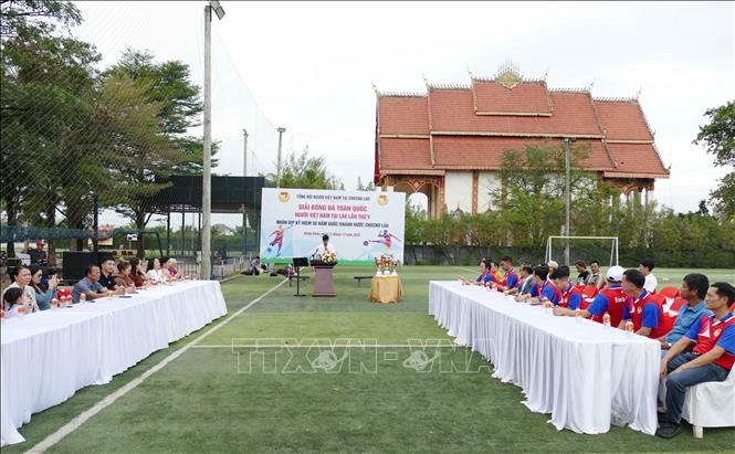 Quang cảnh lễ khai mạc giải đấu. Ảnh: Xuân Tú - PV TTXVN tại Lào