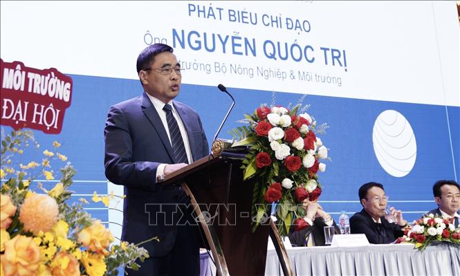 Ông Nguyễn Quốc Trị, Thứ trưởng Bộ Nông nghiệp và Môi trường phát biểu chỉ đạo. Ảnh: Xuân Anh - TTXVN                             