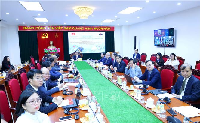 Quang cảnh hội thảo trực tuyến. Ảnh: Phương Hoa – TTXVN 