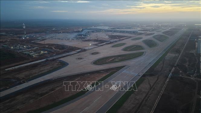 Sân bay Long Thành chiều tối ngày 11/12/2025. Ảnh: Công Phong - TTXVN