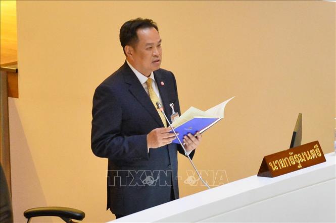 (Tư liệu) Thủ tướng Thái Lan Anutin Charnvirakul phát biểu trước Quốc hội, tại Bangkok ngày 29/9/2025. Ảnh: THX/TTXVN