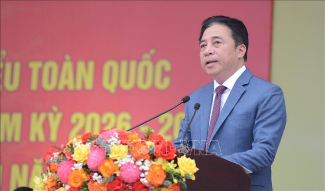 Ông Nguyễn Khắc Toàn, Phó Bí thư Thành ủy, Chủ tịch UBND thành phố Huế phát biểu. Ảnh: Văn Dũng - TTXVN