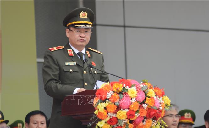 Thiếu tướng Nguyễn Thanh Tuấn, Giám đốc Công an thành phố Huế phát biểu. Ảnh: Văn Dũng - TTXVN