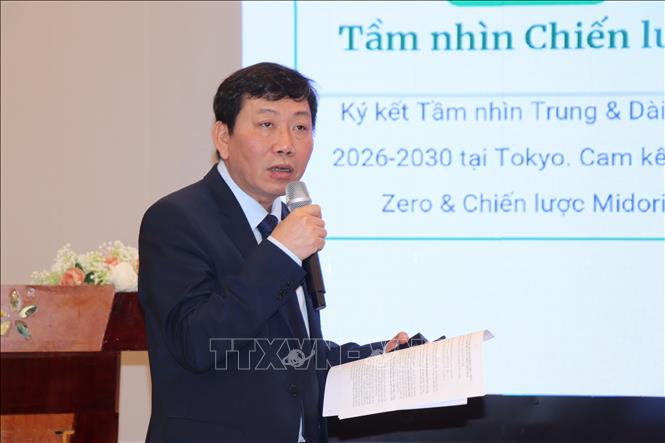 Ông Nguyễn Đỗ Anh Tuấn, Vụ trưởng Vụ Hợp tác Quốc tế (Bộ Nông nghiệp và Môi trường) phát biểu. Ảnh: Thu Hiền – TTXVN