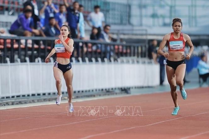 Nguyễn Thị Ngọc xuất sắc giành huy chương Vàng nội dung chạy 400m nữ tại SEA Games 33 với thành tích 52,74 giây. Ảnh: Minh Quyết - PV TTXVN tại Thái Lan
