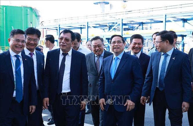 Thủ tướng Phạm Minh Chính dự Lễ khánh thành Nhà máy điện LNG Nhơn Trạch 3 và 4. Ảnh: Dương Giang-TTXVN
