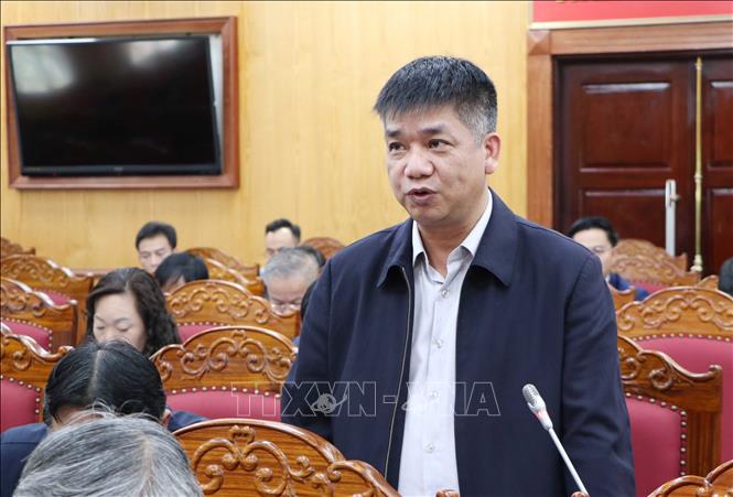 Các đại biểu đóng góp ý kiến tại Hội nghị. Ảnh: Nguyễn Oanh-TTXVN.