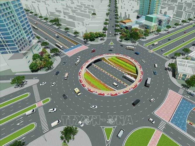 Phối cảnh nút giao thông Bùi Viện - Lê Hồng, một trong 13 công trình Hải Phòng sẽ khởi công ngày 19/12. Ảnh: Hoàng Ngọc – TTXVN 