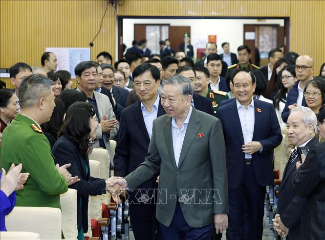 Tổng Bí thư Tô Lâm và các đại biểu. Ảnh: Thống Nhất – TTXVN