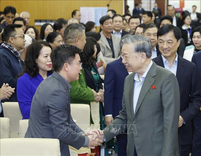 Tổng Bí thư Tô Lâm và các đại biểu. Ảnh: Thống Nhất – TTXVN