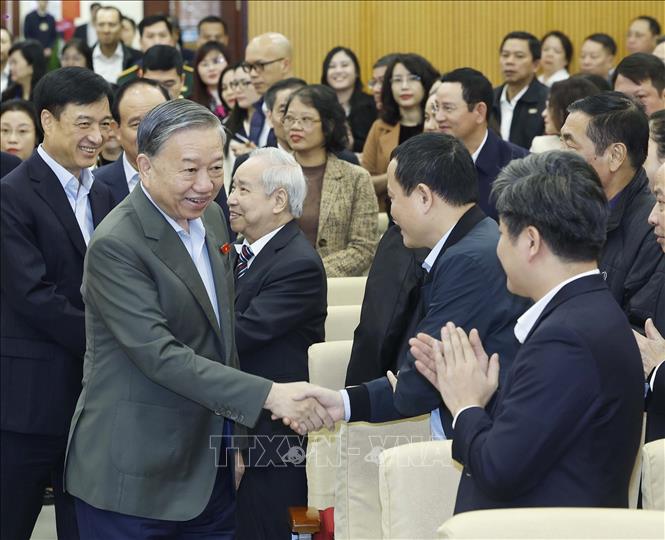 Tổng Bí thư Tô Lâm và các đại biểu. Ảnh: Thống Nhất – TTXVN