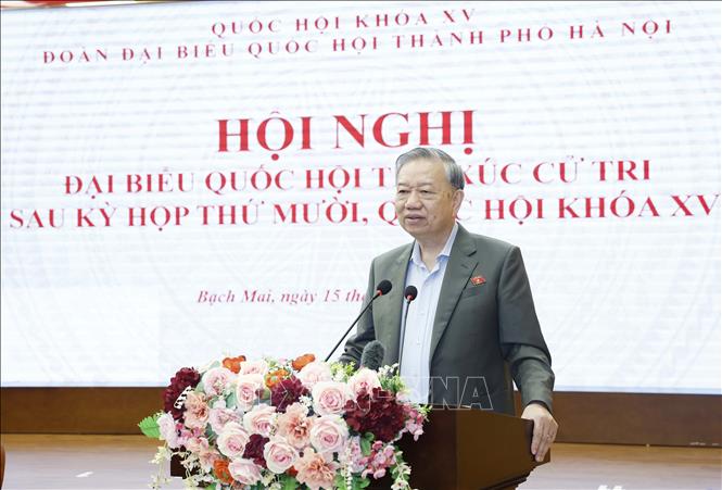 Tổng Bí thư Tô Lâm phát biểu. Ảnh: Thống Nhất – TTXVN