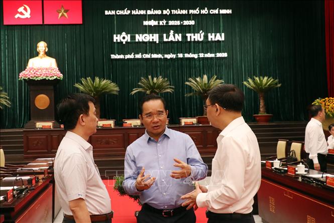 Các đại biểu trao đổi tại Hội nghị. Ảnh: Tiến Lực - TTXVN