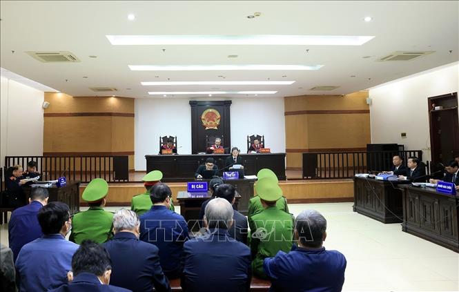 Quang cảnh phiên toà. Ảnh: Tuấn Anh - TTXVN