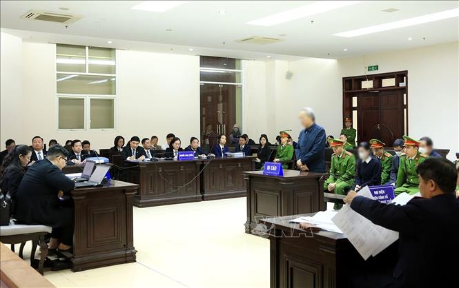 Quang cảnh phiên toà. Ảnh: Tuấn Anh - TTXVN