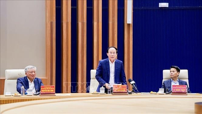 Bí thư Thành ủy Hải Phòng Lê Tiến Châu phát biểu. Ảnh: Minh Huệ-TTXVN