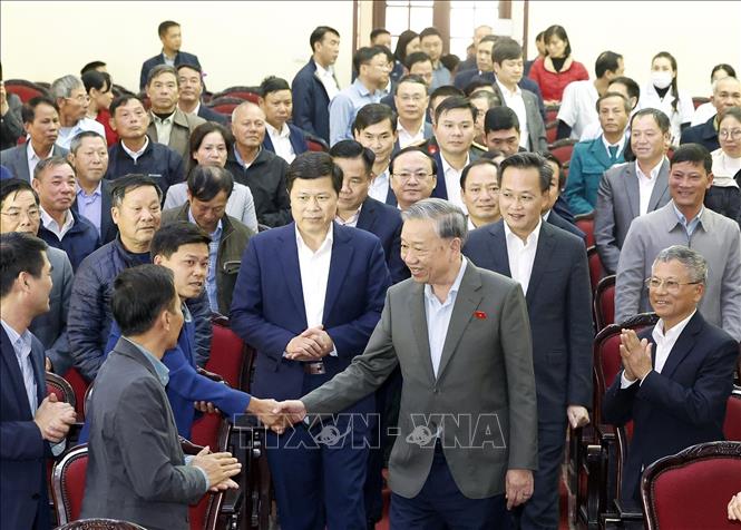 Tổng Bí thư Tô Lâm và các đại biểu. Ảnh: Thống Nhất – TTXVN