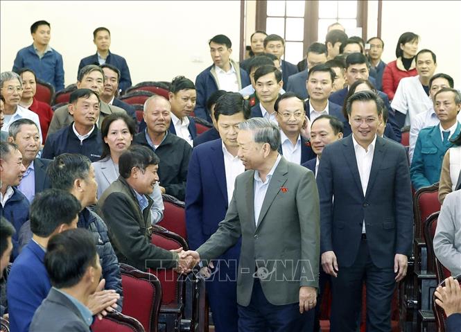 Tổng Bí thư Tô Lâm và các đại biểu. Ảnh: Thống Nhất – TTXVN