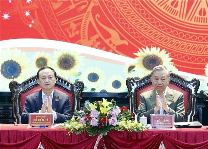 Tổng Bí thư Tô Lâm và các đại biểu. Ảnh: Thống Nhất – TTXVN