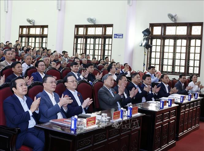 Tổng Bí thư Tô Lâm và các đại biểu. Ảnh: Thống Nhất – TTXVN