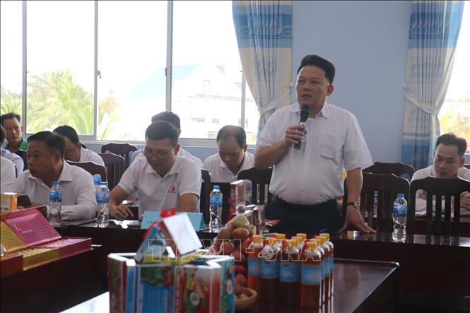 Doanh nghiệp phát biểu thảo luận tại Hội nghị. Ảnh: Công Trí-TTXVN  