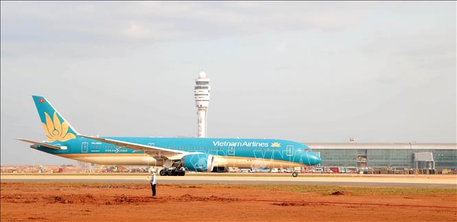 Máy bay Boeing di chuyển vào sân đỗ tại sân bay Long Thành, chiều 15/12/2025. Ảnh: Công Phong - TTXVN