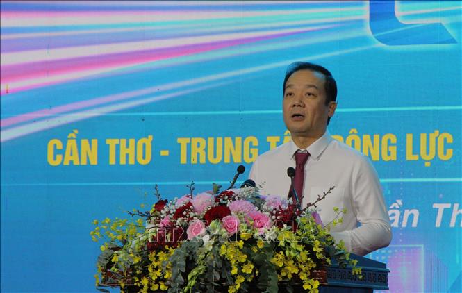 Ông Phạm Đức Long, Thứ trưởng Bộ Khoa học và Công nghệ, phát biểu. Ảnh: Nguyễn Hằng - TTXVN