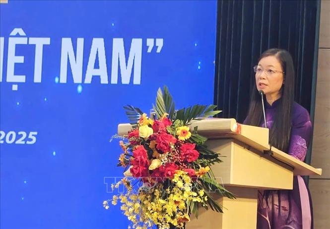 Phó Chủ tịch Hội LHPN Việt Nam Nguyễn Thị Thu Hiền phát biểu. Ảnh: Phúc Hằng - TTXVN